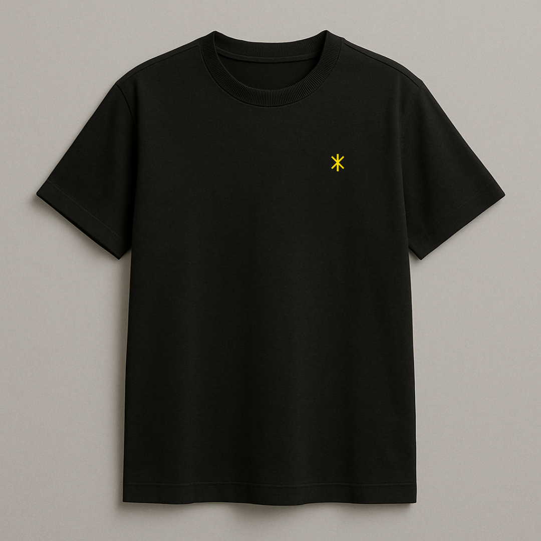 Black T-Shirt - w/Star Logo (Premium Heavy Weight 100% Cotton)