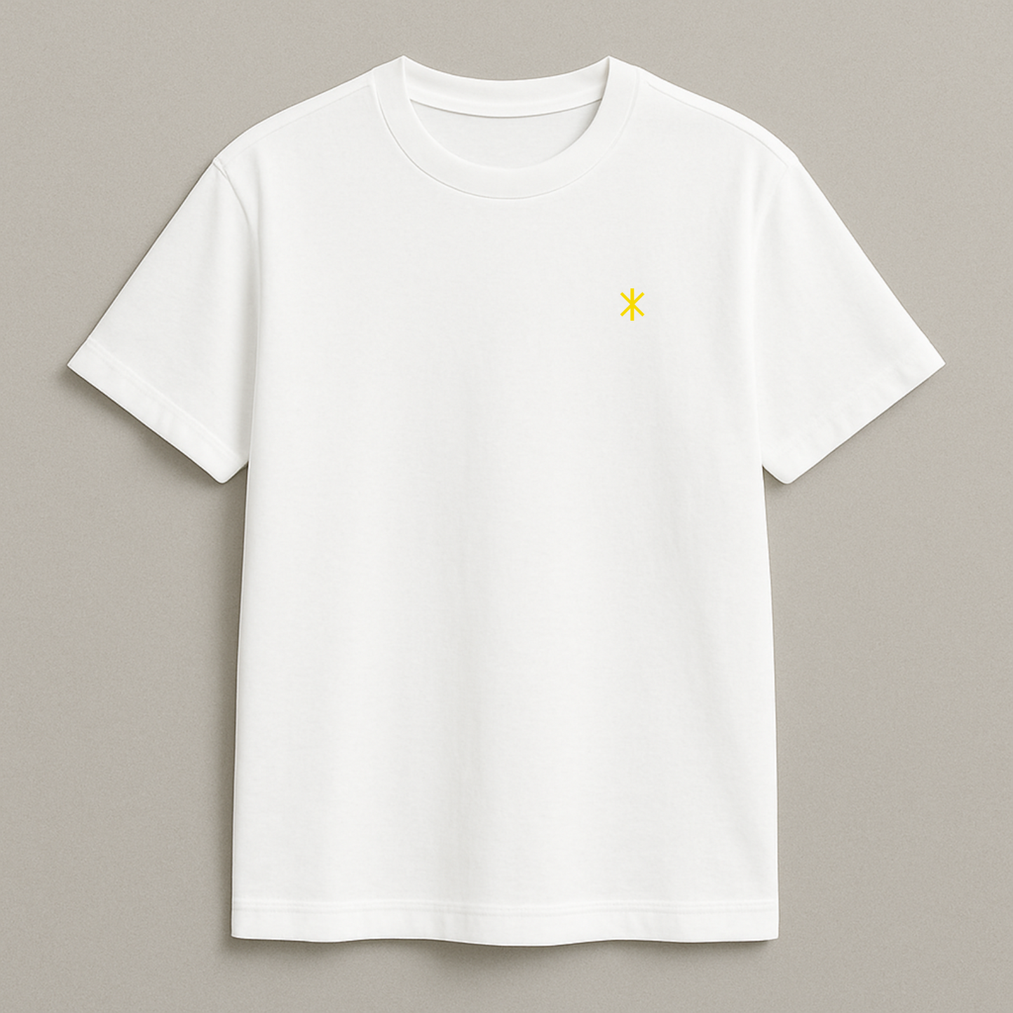 White T-Shirt - w/Star Logo (Premium Heavy Weight 100% Cotton)